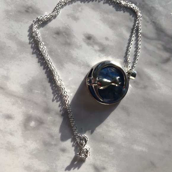 Gemstone necklace white gold with 925 Silver chain - Picture 7 of 9